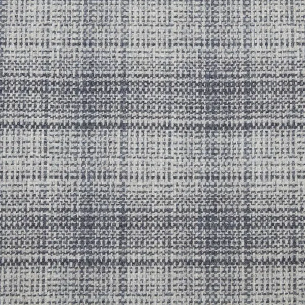 Skylon Fabric - Denim by blue checked woolen fabric from Abraham Moon & Sons