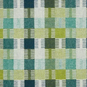 green checked woolen fabric from Abraham Moon & Sons