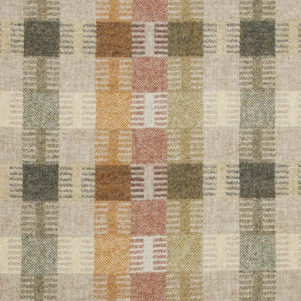 Salk Fabric - Gold by yellow checked woolen fabric from Abraham Moon & Sons