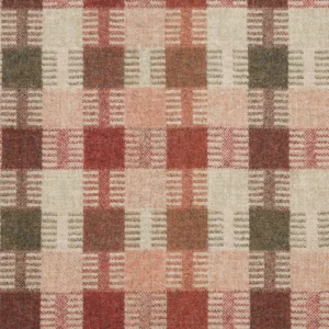 orange checked woolen fabric from Abraham Moon & Sons