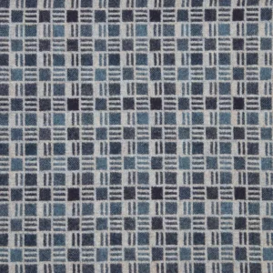 blue checked woolen fabric from Abraham Moon & Sons
