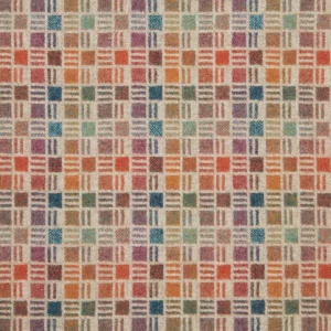 orange checked woolen fabric from Abraham Moon & Sons