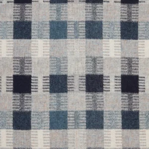 blue checked woolen fabric from Abraham Moon & Sons