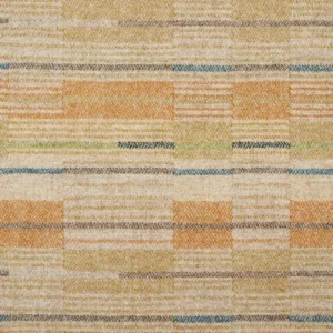 yellow geometric woolen fabric from Abraham Moon & Sons