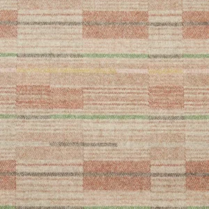 orange geometric woolen fabric from Abraham Moon & Sons