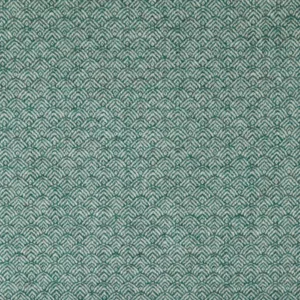 blue geometric woolen fabric from Abraham Moon & Sons