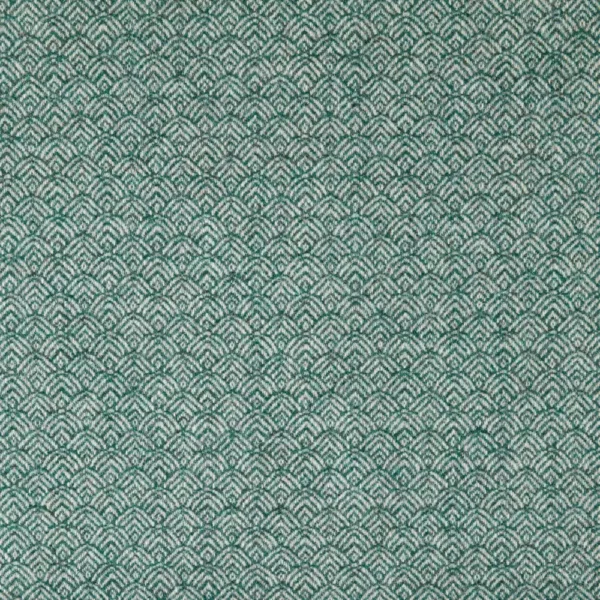 blue geometric woolen fabric from Abraham Moon & Sons