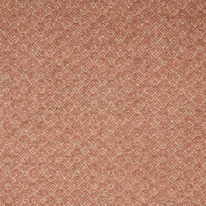 orange geometric woolen fabric from Abraham Moon & Sons