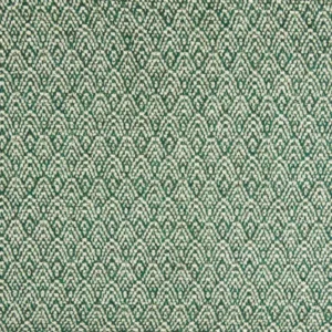 green geometric woolen fabric from Abraham Moon & Sons