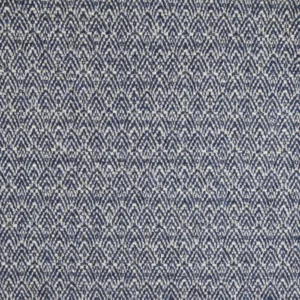 blue geometric woolen fabric from Abraham Moon & Sons