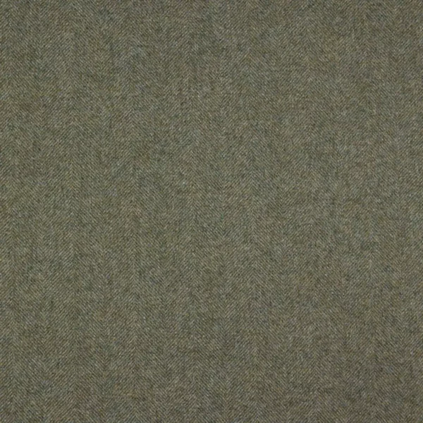 Chevron Fabric - Alexandrite by green plain woolen fabric from Abraham Moon & Sons