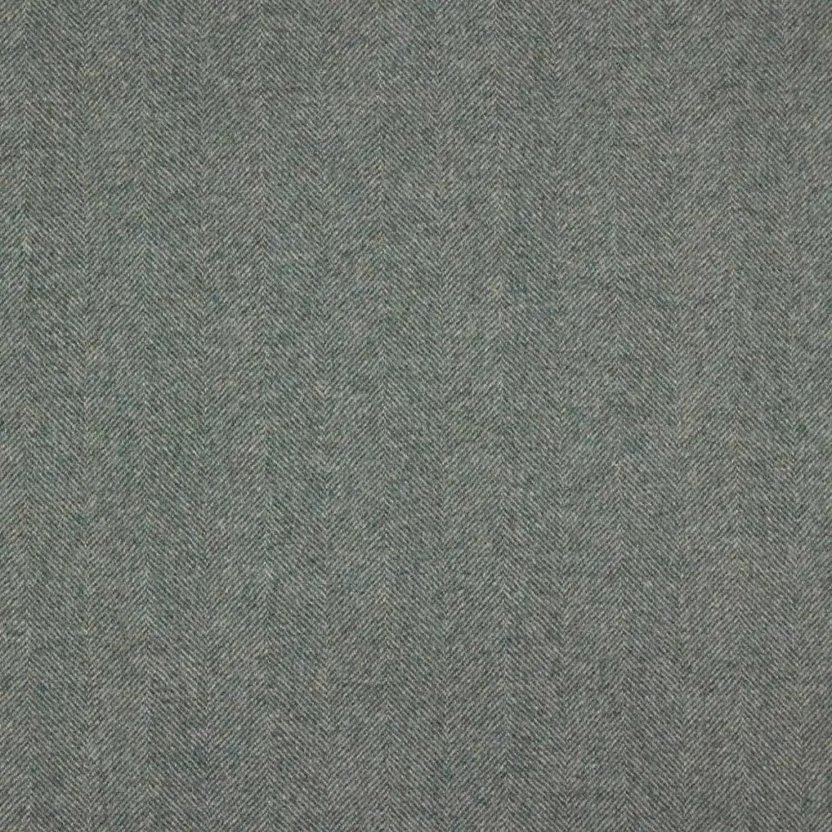 Chevron Fabric - Sea by green plain woolen fabric from Abraham Moon & Sons