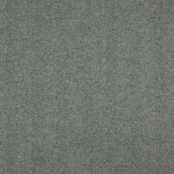 Chevron Fabric - Sea by green plain woolen fabric from Abraham Moon & Sons