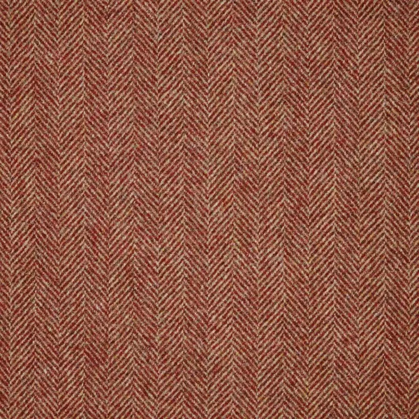 Herringbone Fabric - Red by red misc woolen fabric from Abraham Moon & Sons