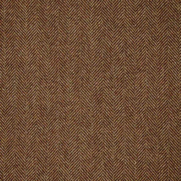 Herringbone Fabric - Rust by orange misc woolen fabric from Abraham Moon & Sons