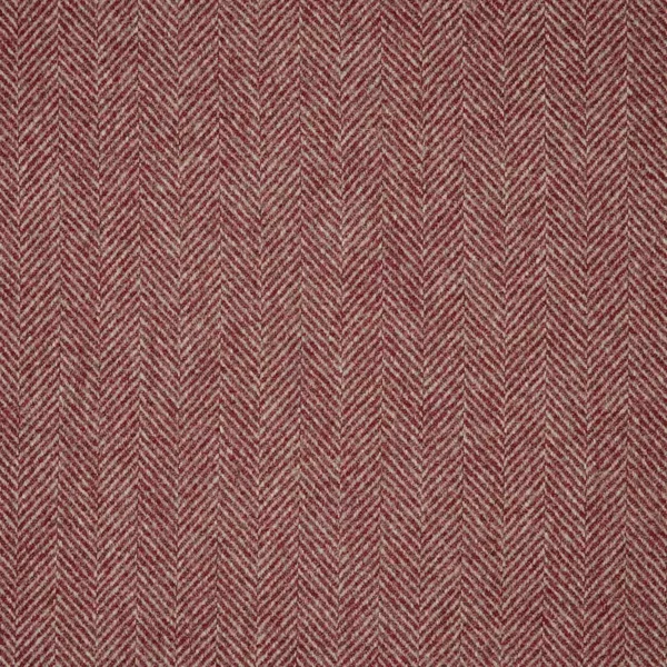 Herringbone Fabric - Rose by red misc woolen fabric from Abraham Moon & Sons