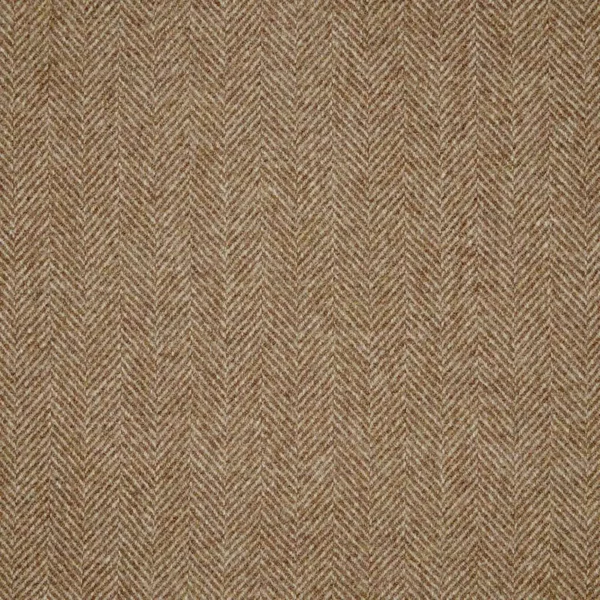 Herringbone Fabric - Tan by brown misc woolen fabric from Abraham Moon & Sons