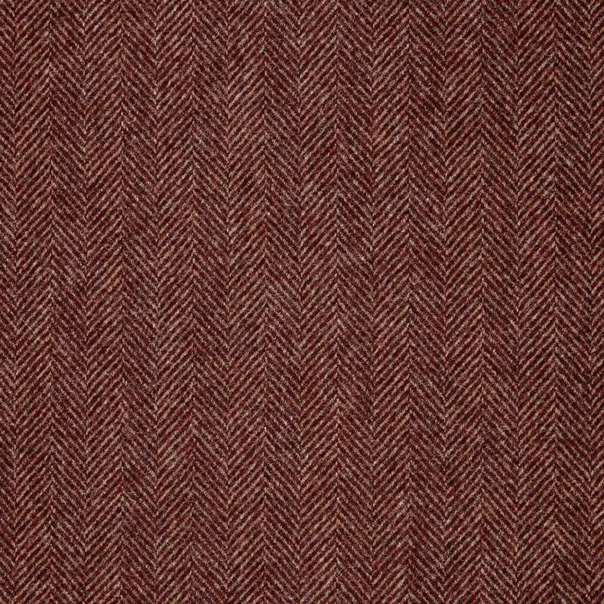 Herringbone Fabric - Russet by red misc woolen fabric from Abraham Moon & Sons