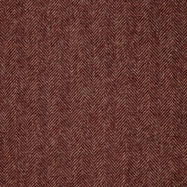 Herringbone Fabric - Russet by red misc woolen fabric from Abraham Moon & Sons