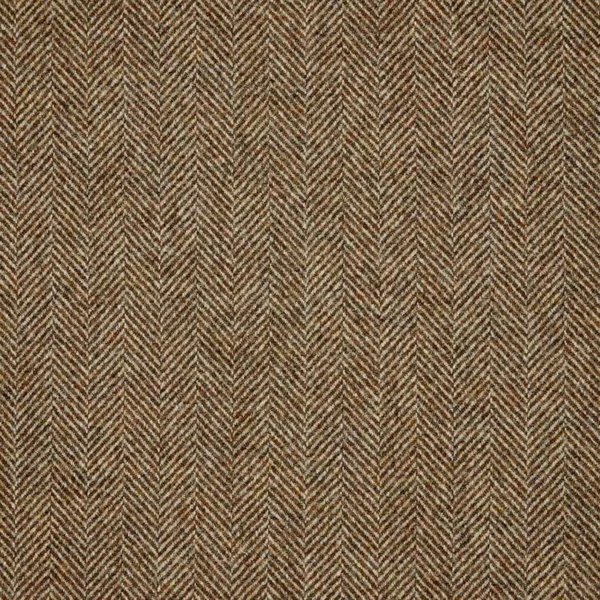 Herringbone Fabric - Ochre by yellow misc woolen fabric from Abraham Moon & Sons
