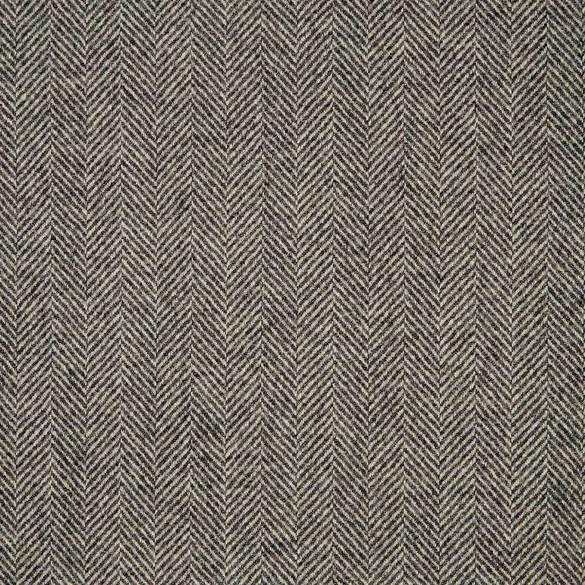 Herringbone Fabric - Steel by black-grey misc woolen fabric from Abraham Moon & Sons