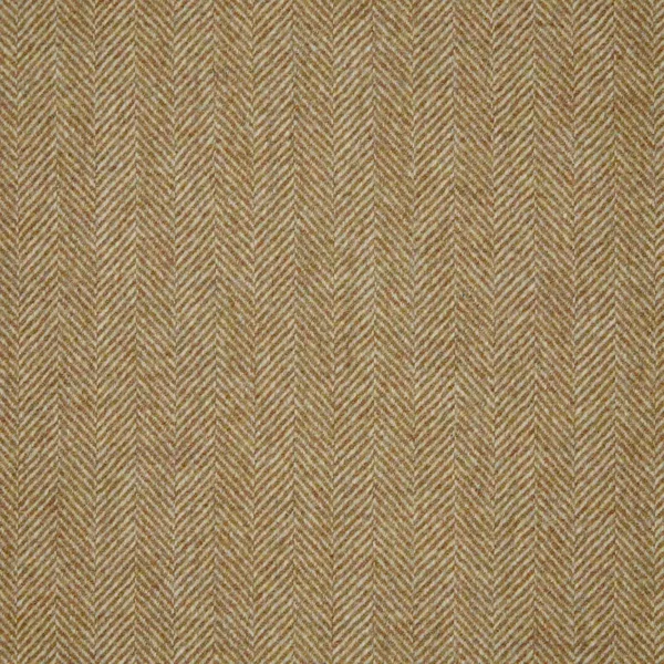 Herringbone Fabric - Hay by white misc woolen fabric from Abraham Moon & Sons