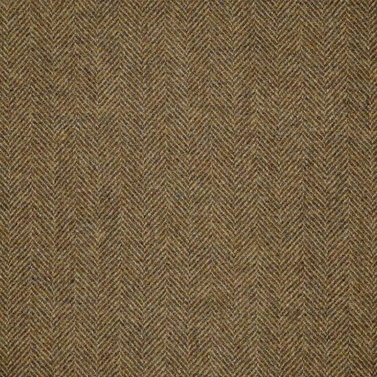 Herringbone Fabric - Gorse by brown misc woolen fabric from Abraham Moon & Sons