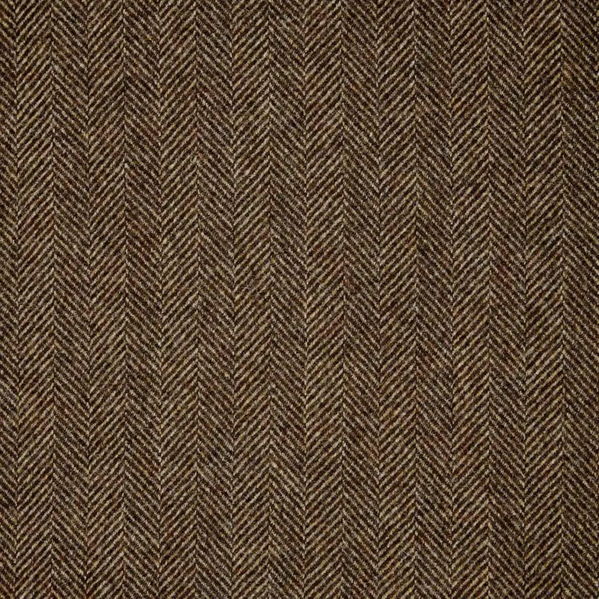 Herringbone Fabric - Bournville by brown misc woolen fabric from Abraham Moon & Sons