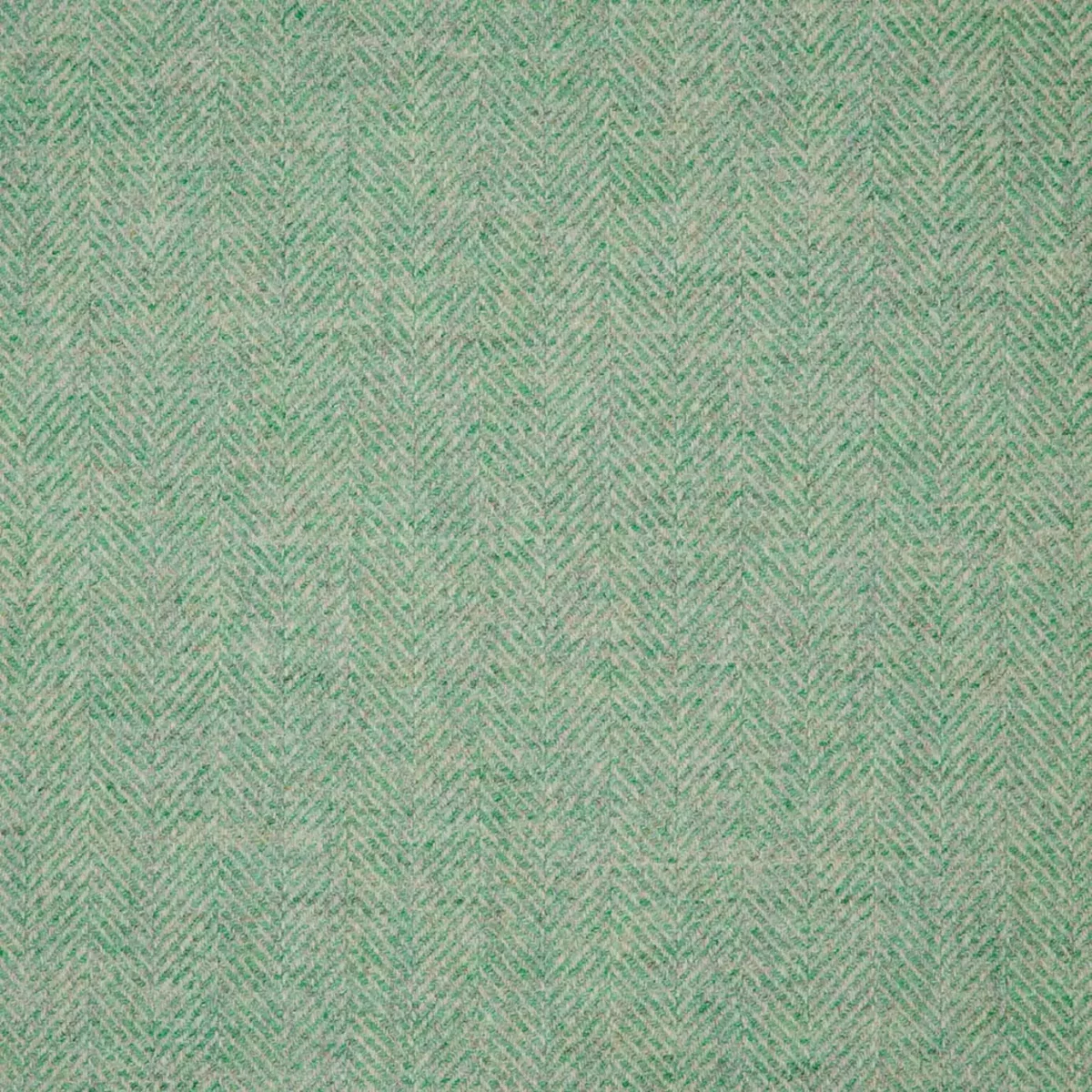 Herringbone Fabric - Mint by green misc woolen fabric from Abraham Moon & Sons