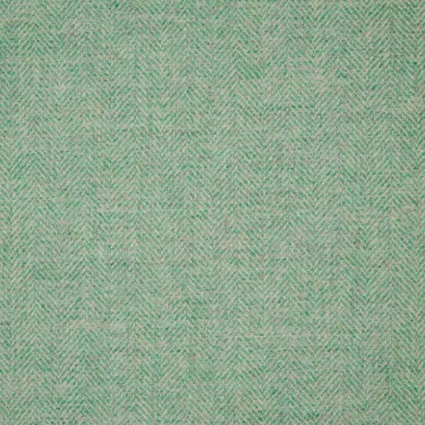 Herringbone Fabric - Mint by green misc woolen fabric from Abraham Moon & Sons