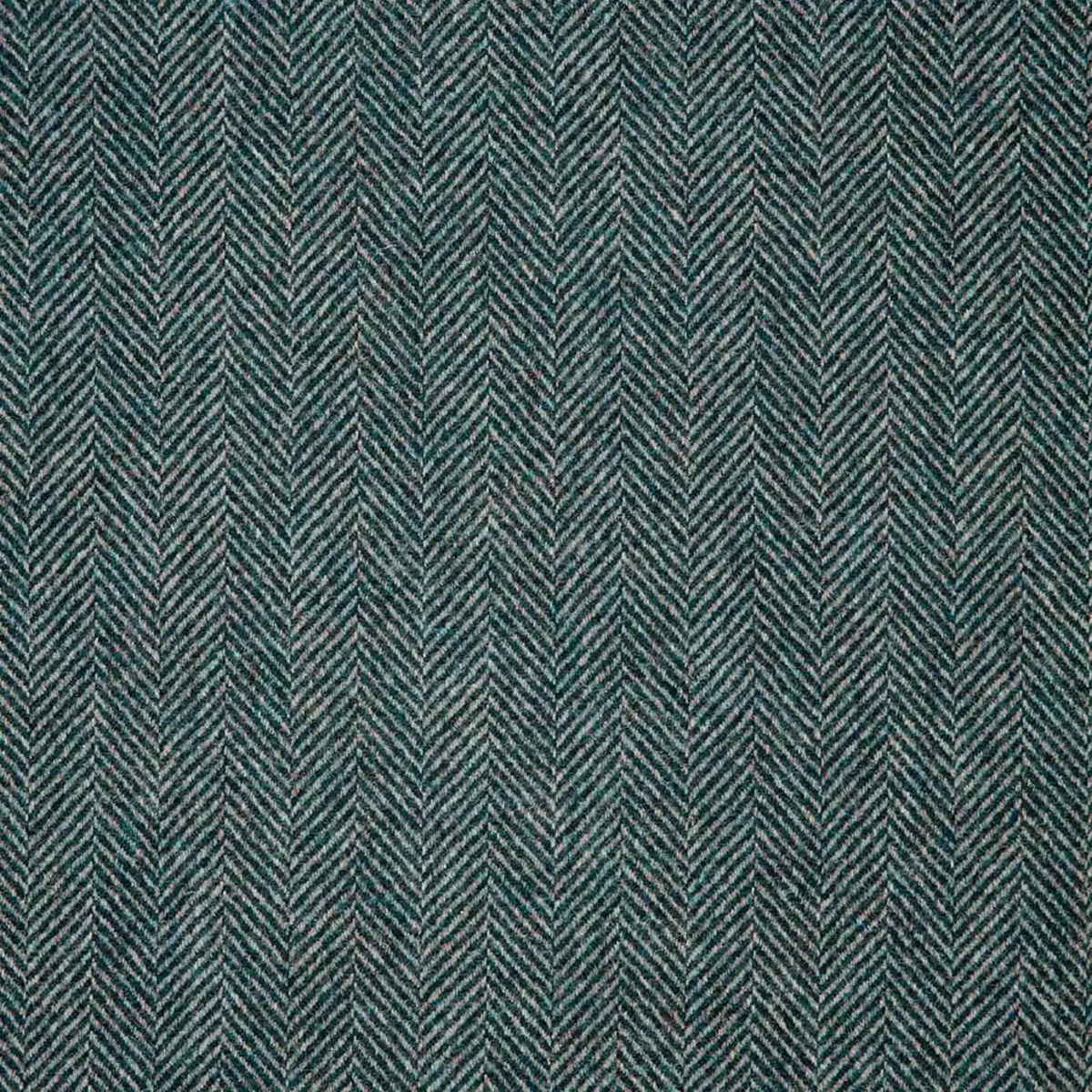 Herringbone Fabric - Dark Teal by blue misc woolen fabric from Abraham Moon & Sons