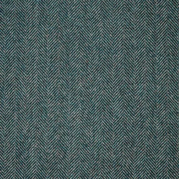 Herringbone Fabric - Dark Teal by blue misc woolen fabric from Abraham Moon & Sons