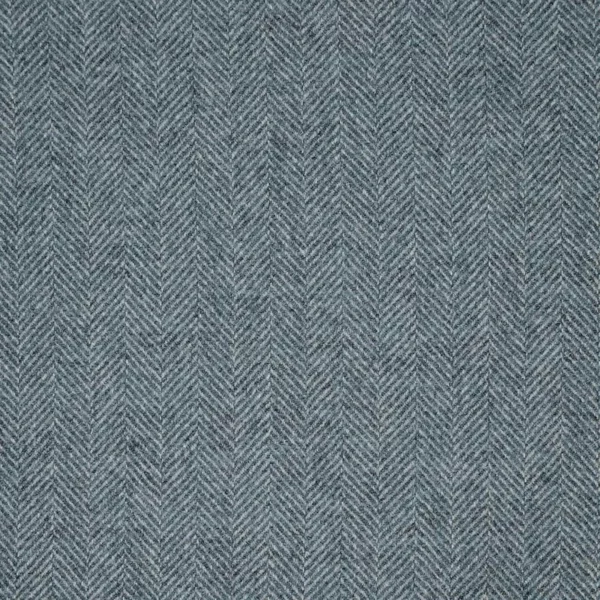 Herringbone Fabric - Light Denim by blue misc woolen fabric from Abraham Moon & Sons