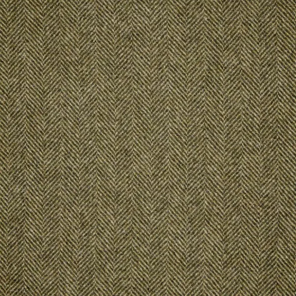 Herringbone Fabric - Dark Olive by green misc woolen fabric from Abraham Moon & Sons