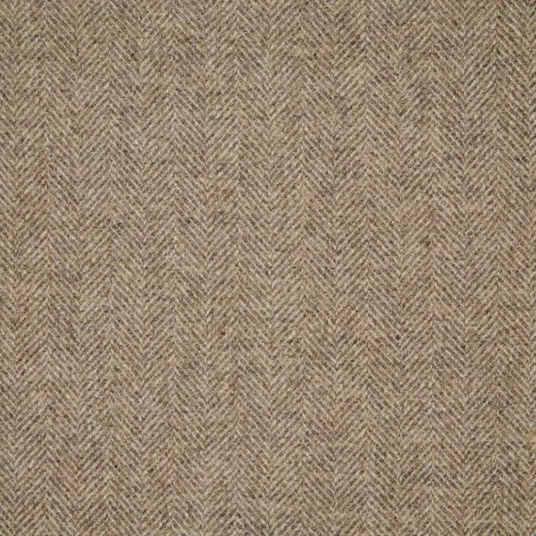 Herringbone Fabric - Bone by white misc woolen fabric from Abraham Moon & Sons