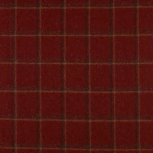 red checked woolen fabric from Abraham Moon & Sons