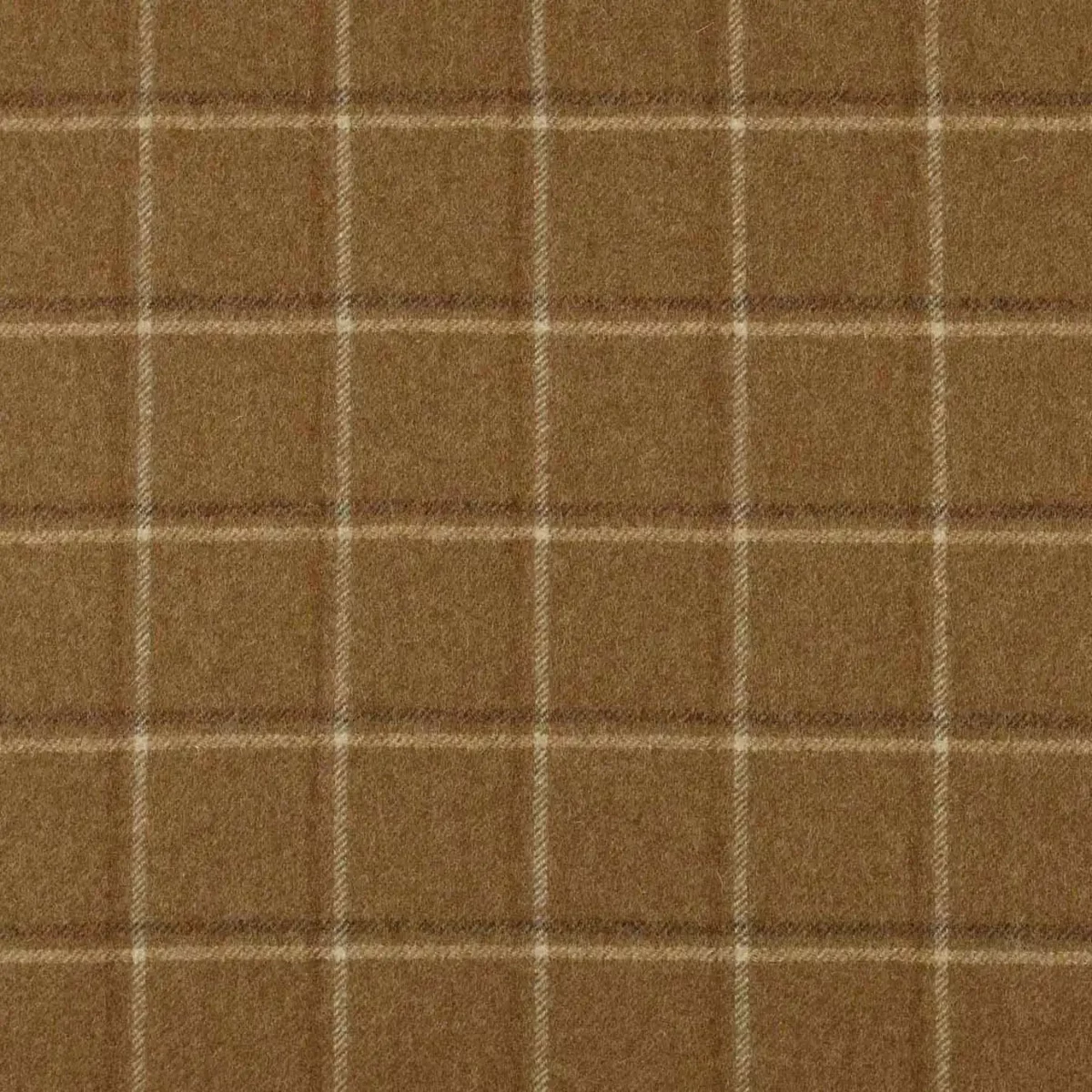 brown checked woolen fabric from Abraham Moon & Sons