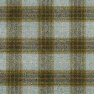 blue checked woolen fabric from Abraham Moon & Sons