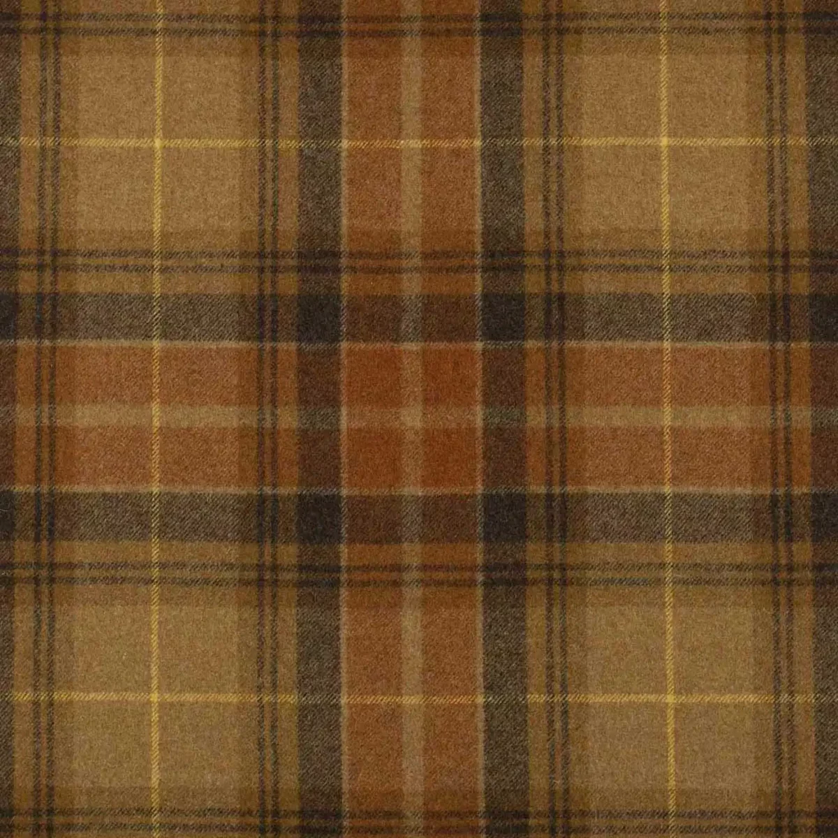brown checked woolen fabric from Abraham Moon & Sons