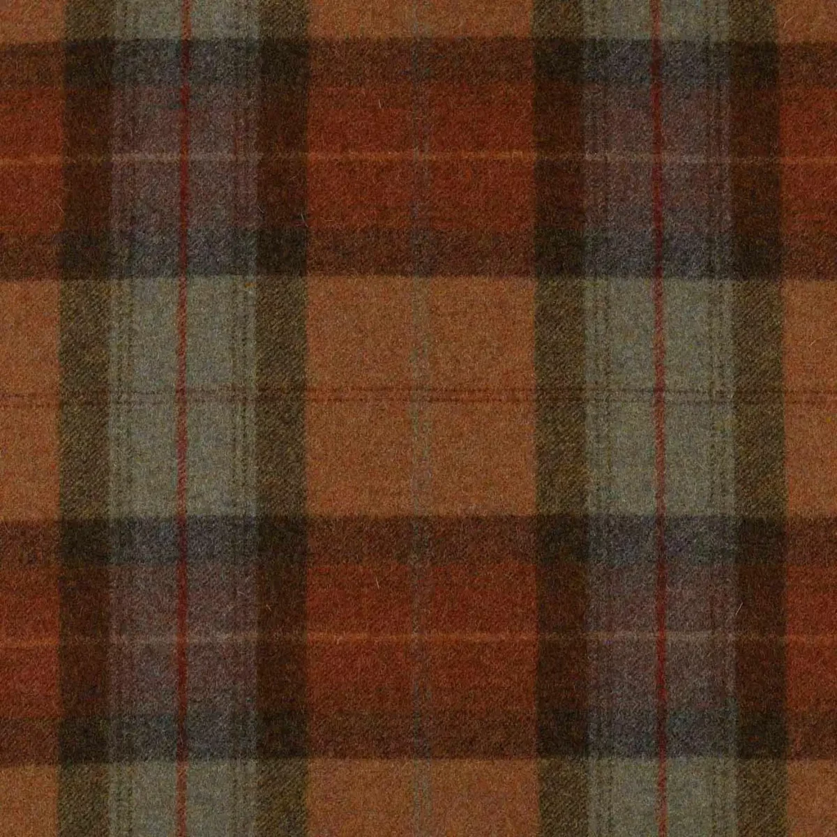 red checked woolen fabric from Abraham Moon & Sons