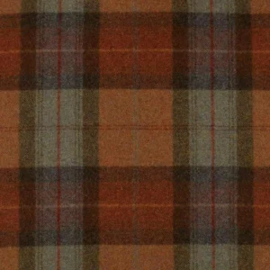 red checked woolen fabric from Abraham Moon & Sons