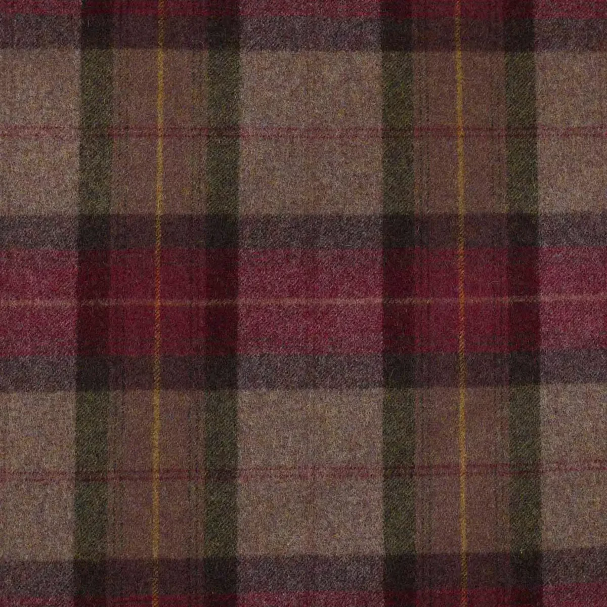 Skye Fabric - Heather by purple checked woolen fabric from Abraham Moon & Sons
