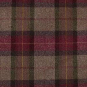 purple checked woolen fabric from Abraham Moon & Sons