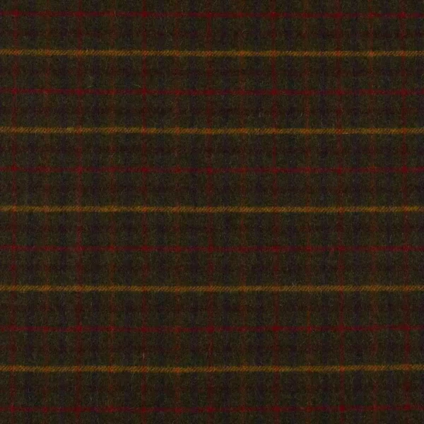 Balmoral Fabric - Fir by green checked woolen fabric from Abraham Moon & Sons