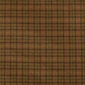 brown checked woolen fabric from Abraham Moon & Sons