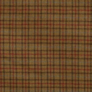 brown checked woolen fabric from Abraham Moon & Sons
