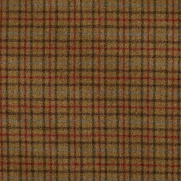 brown checked woolen fabric from Abraham Moon & Sons