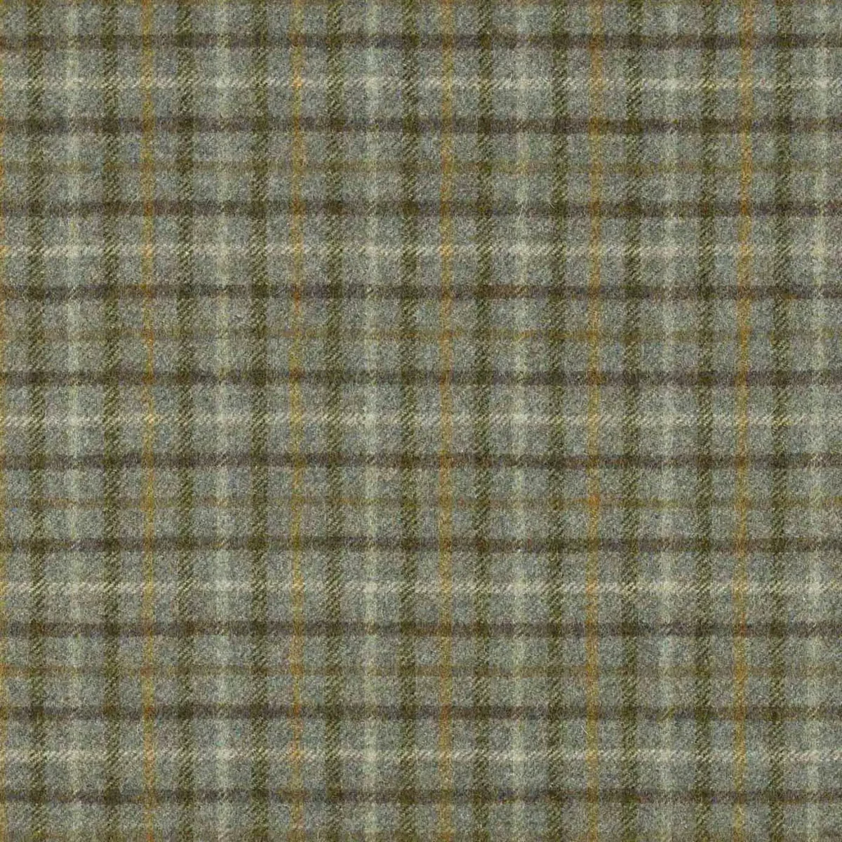 Balmoral Fabric - Sea by blue checked woolen fabric from Abraham Moon & Sons