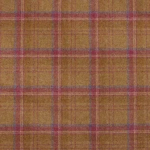 pink checked woolen fabric from Abraham Moon & Sons