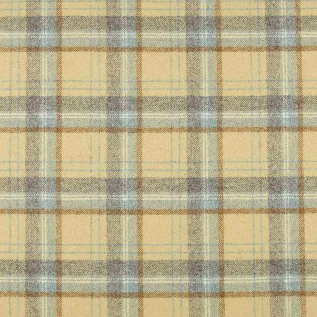 blue checked woolen fabric from Abraham Moon & Sons